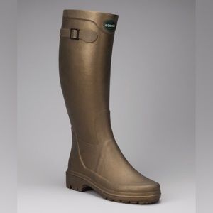 Gold Iris Tall Rubber Boot | Le Chameau Paris
